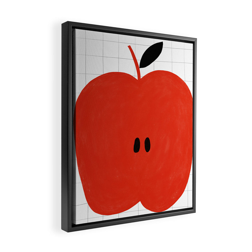 Minimal apple  Framed Canvas Print Gallery Image 2