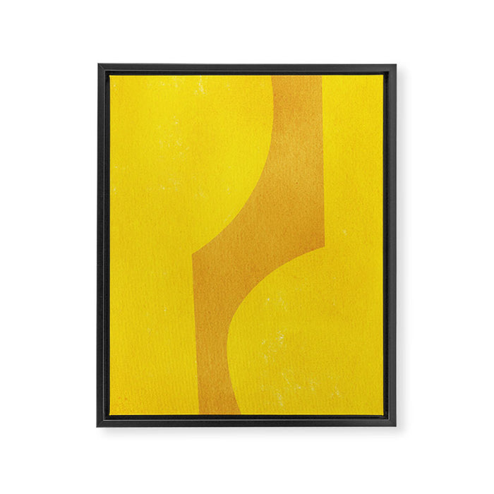 Minimal shape- yellow Framed Canvas Print Gallery Image 1