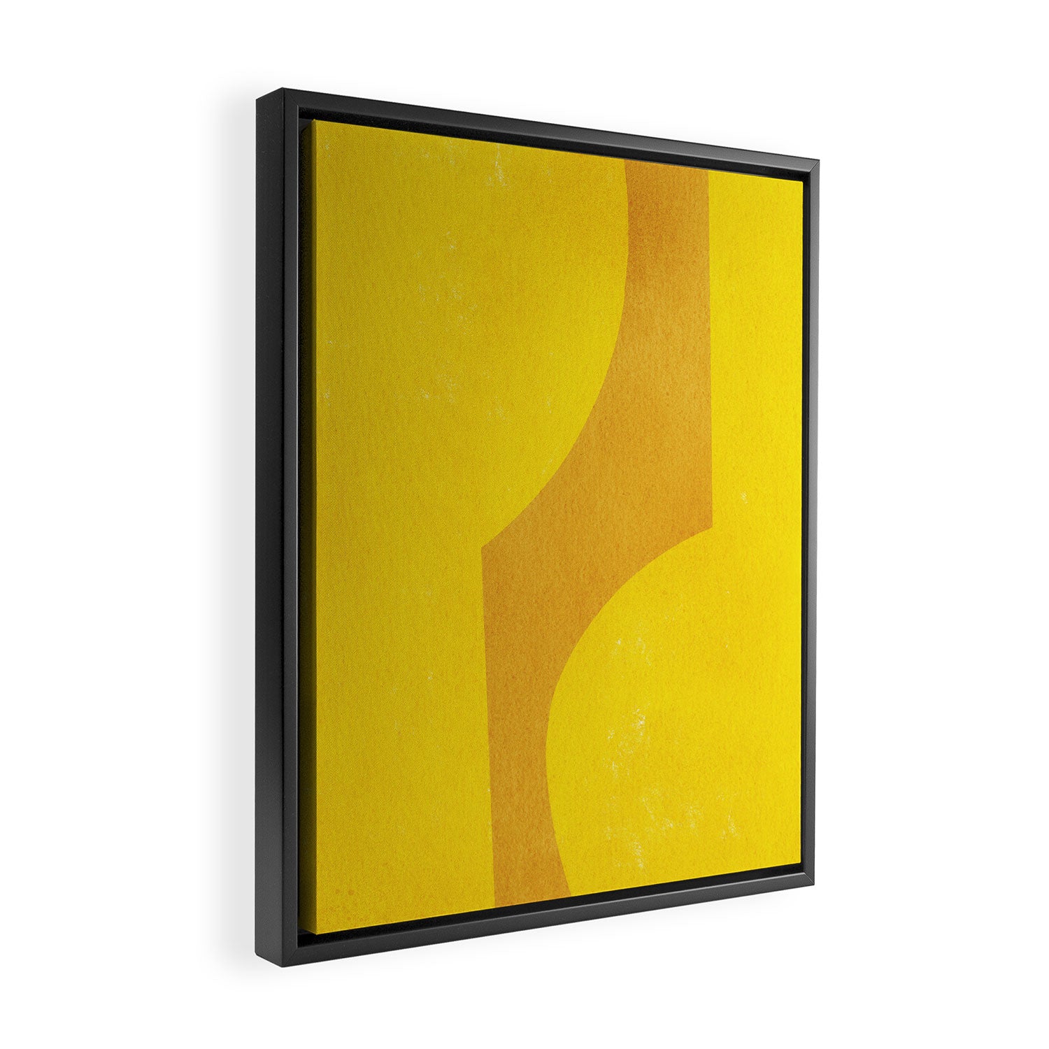 Minimal shape- yellow Framed Canvas Print Gallery Image 2
