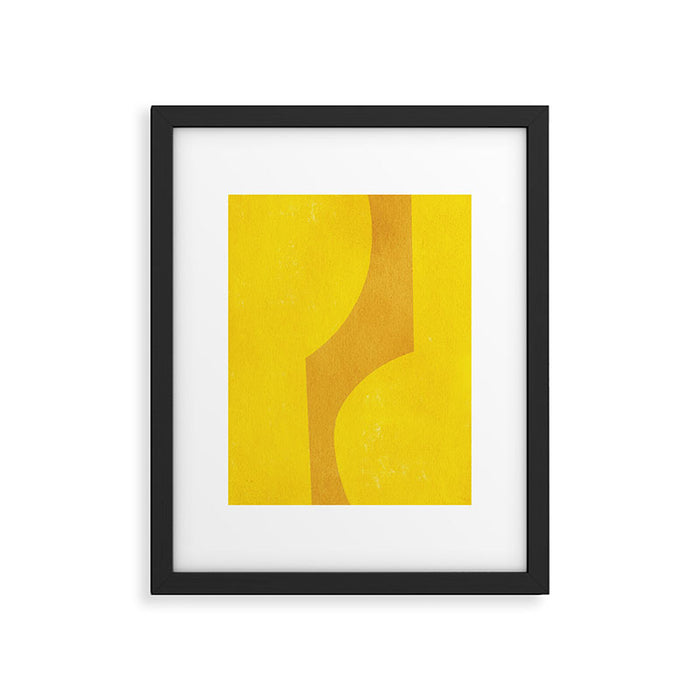 Minimal shape- yellow Framed Art Print Gallery Image 1