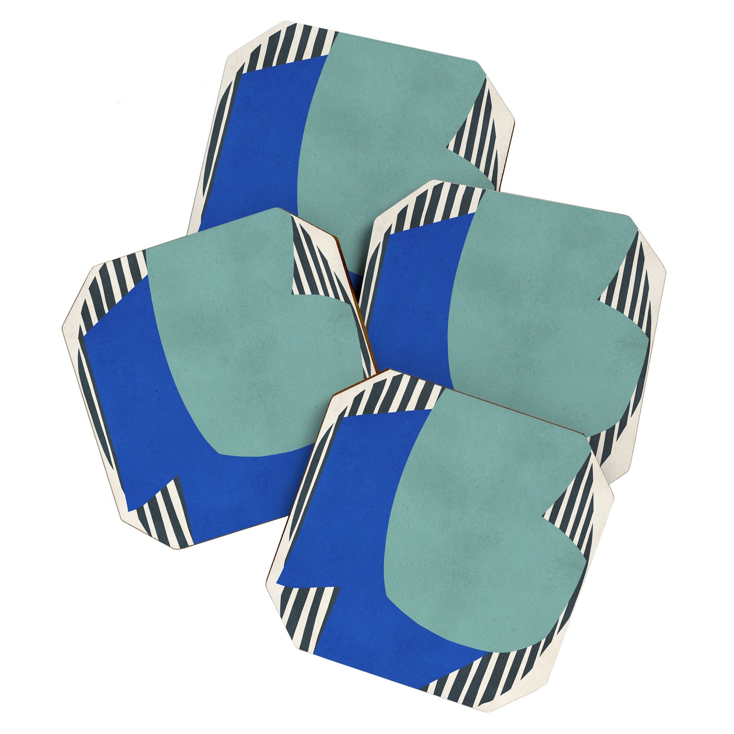 Modern abstract shape N02 Coaster Gallery Image 1