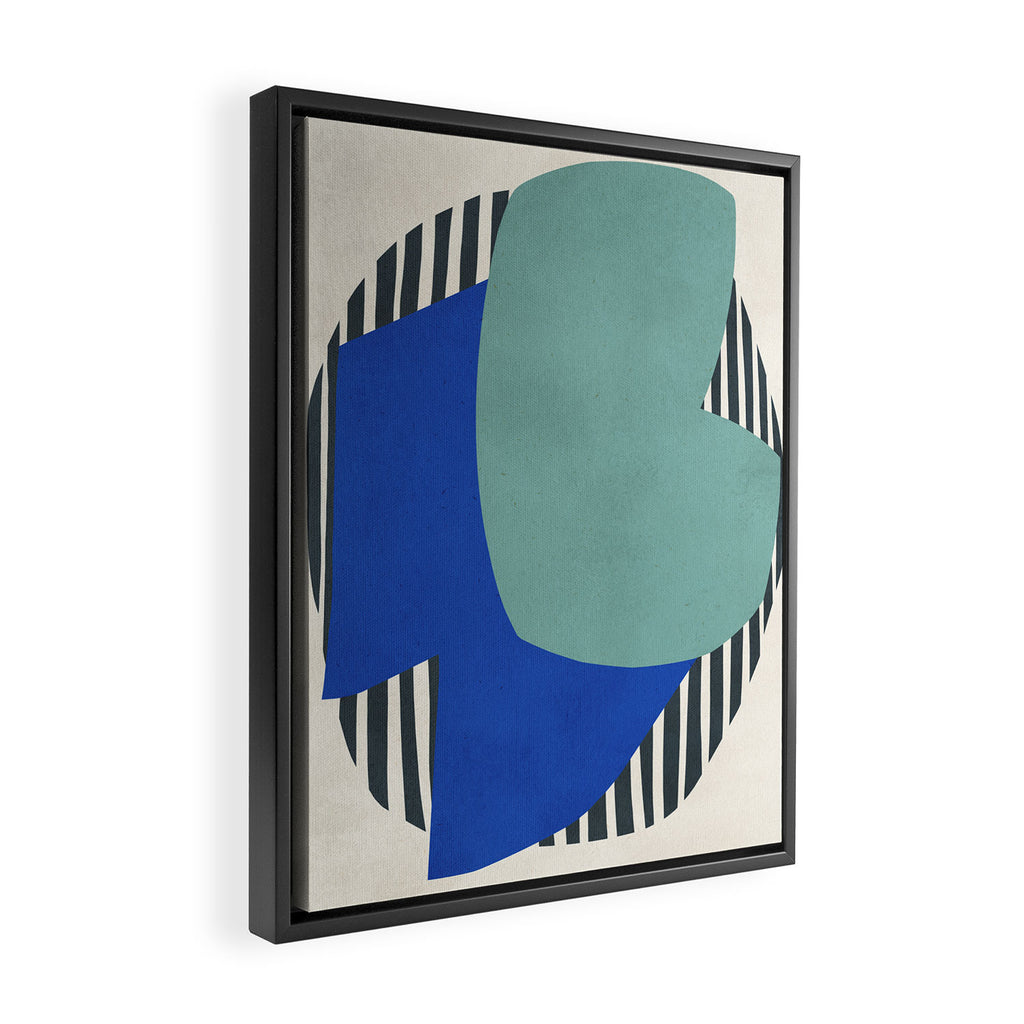 Modern abstract shape N02 Framed Canvas Print Gallery Image 2