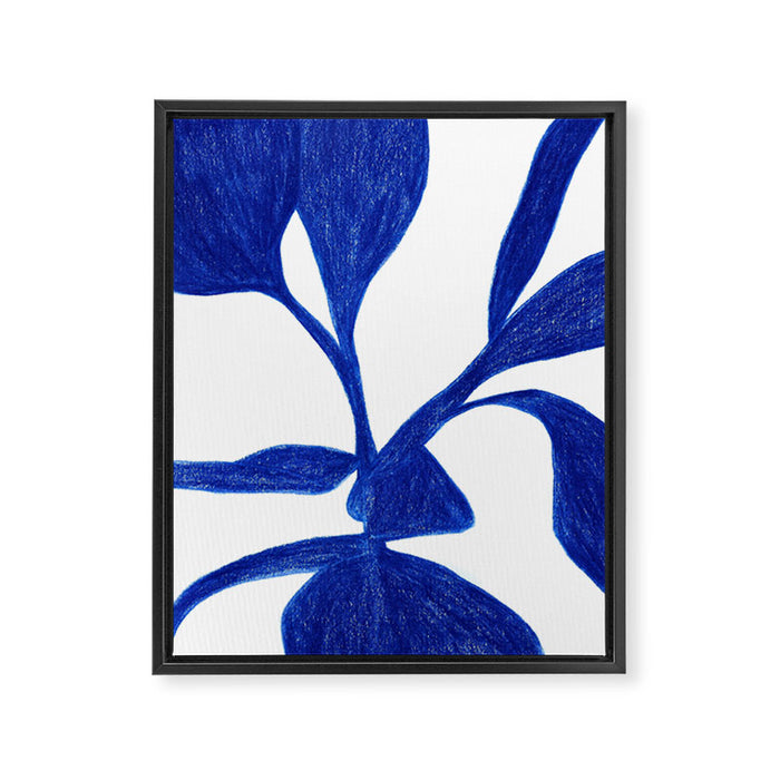 Plant blue  Framed Canvas Print Gallery Image 1