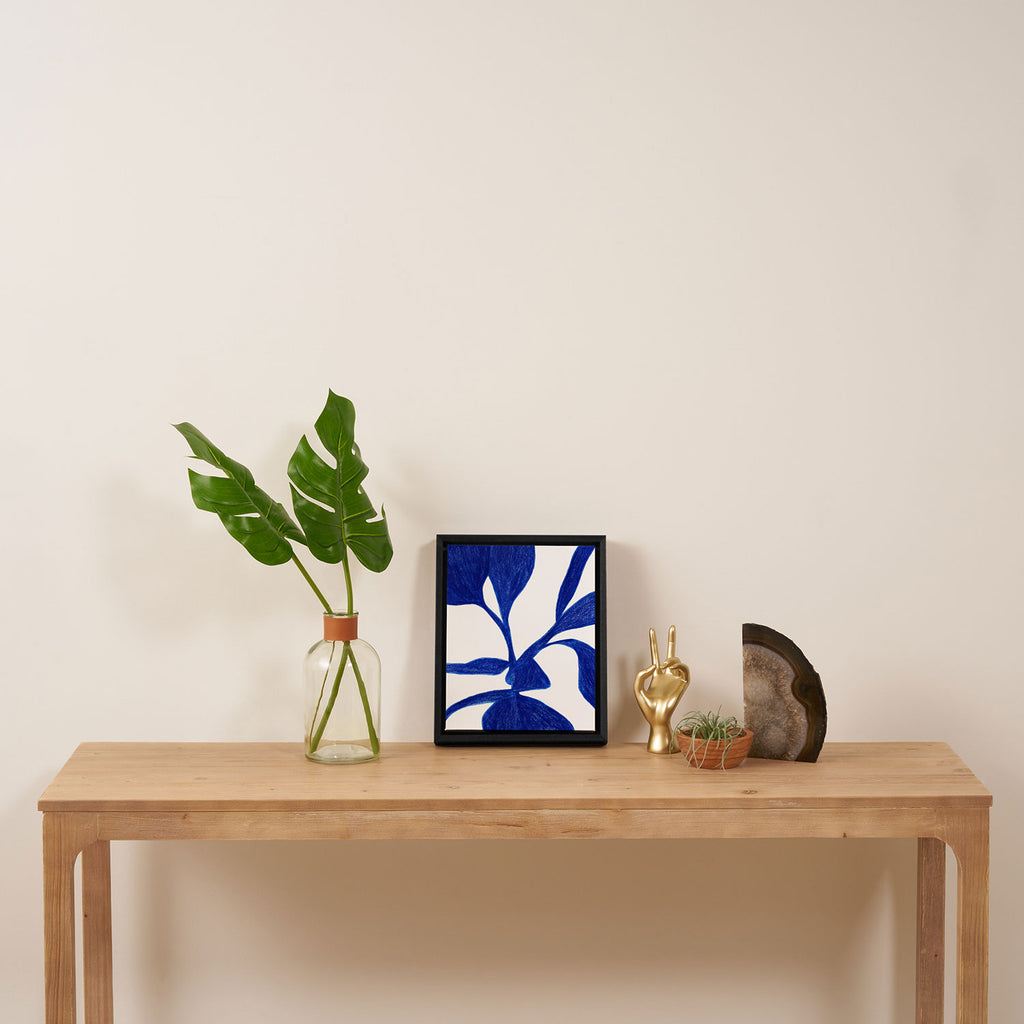 Plant blue  Framed Canvas Print Gallery Image 4