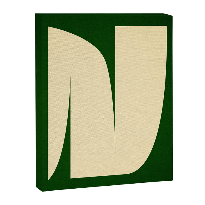 simple abstract shape-02 green Canvas Print Gallery Image 1
