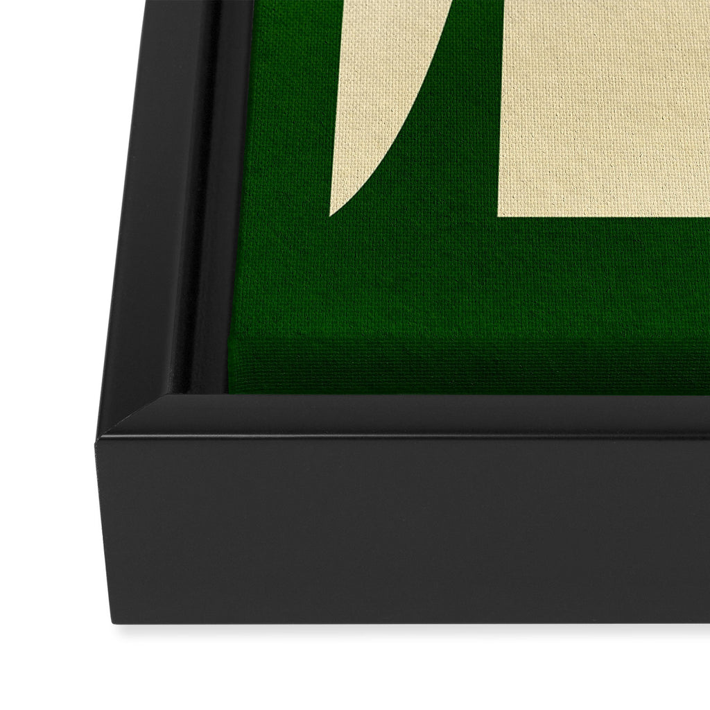 simple abstract shape-02 green Framed Canvas Print Gallery Image 3