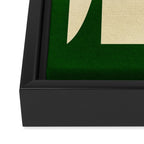 simple abstract shape-02 green Framed Canvas Print Gallery Image 3