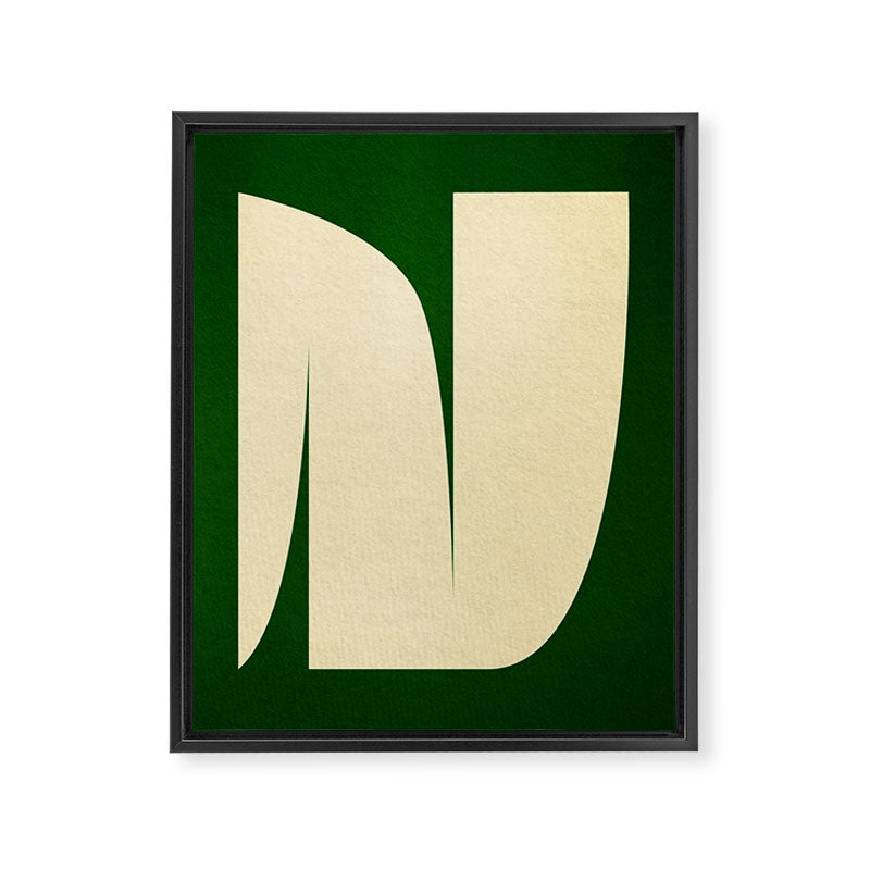 simple abstract shape-02 green Framed Canvas Print Gallery Image 6