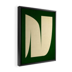simple abstract shape-02 green Framed Canvas Print Gallery Image 2