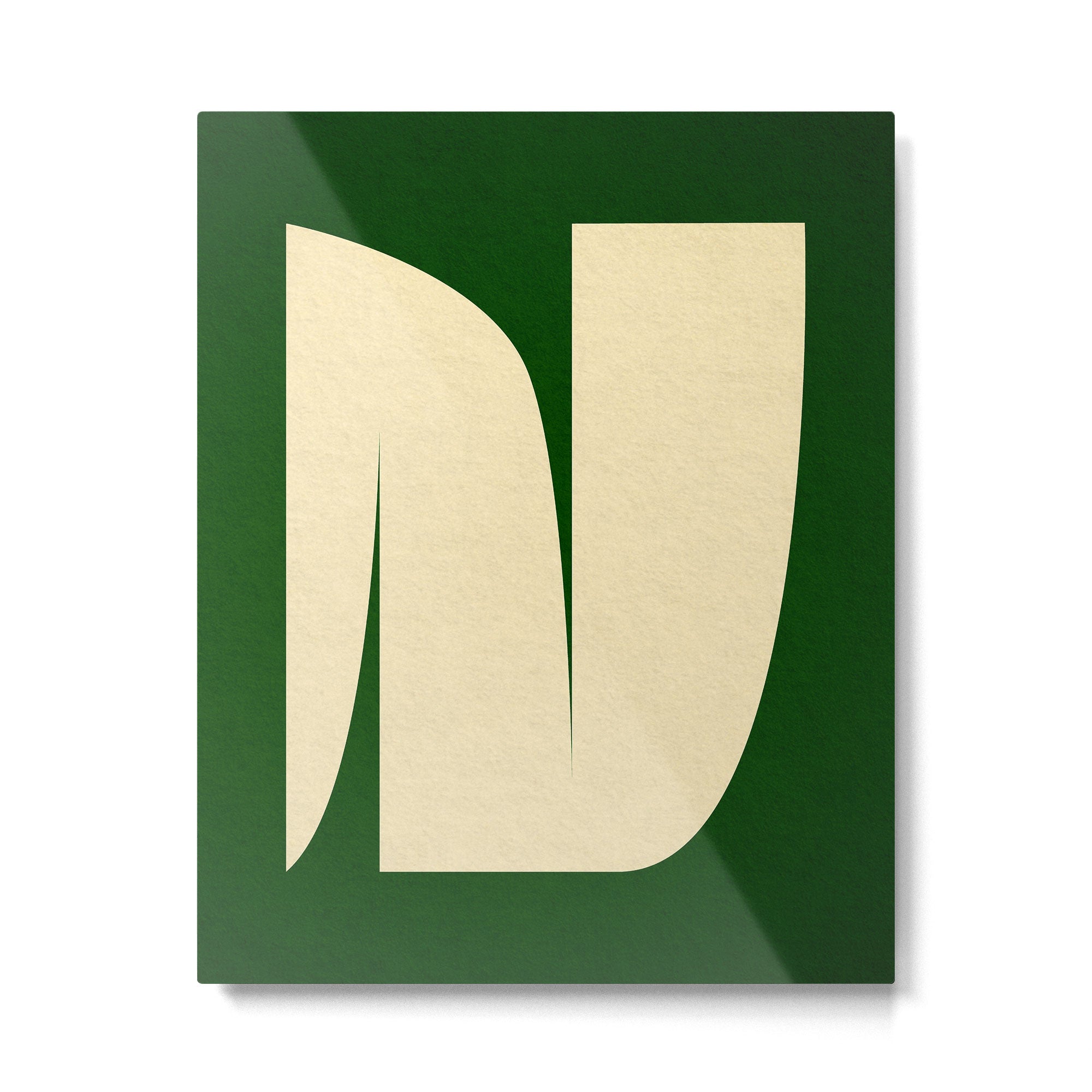simple abstract shape-02 green Metal Print Gallery Image 4