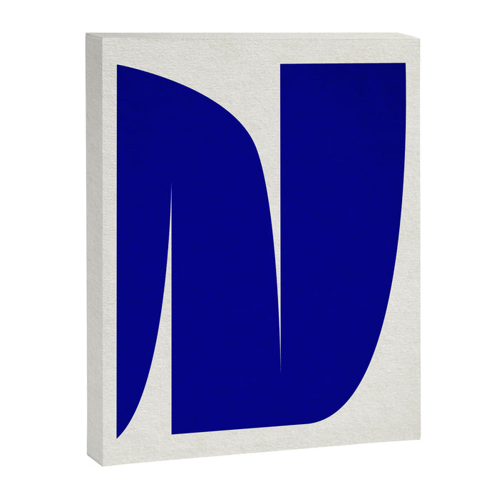 simple abstract shape-03 blue Canvas Print Gallery Image 1