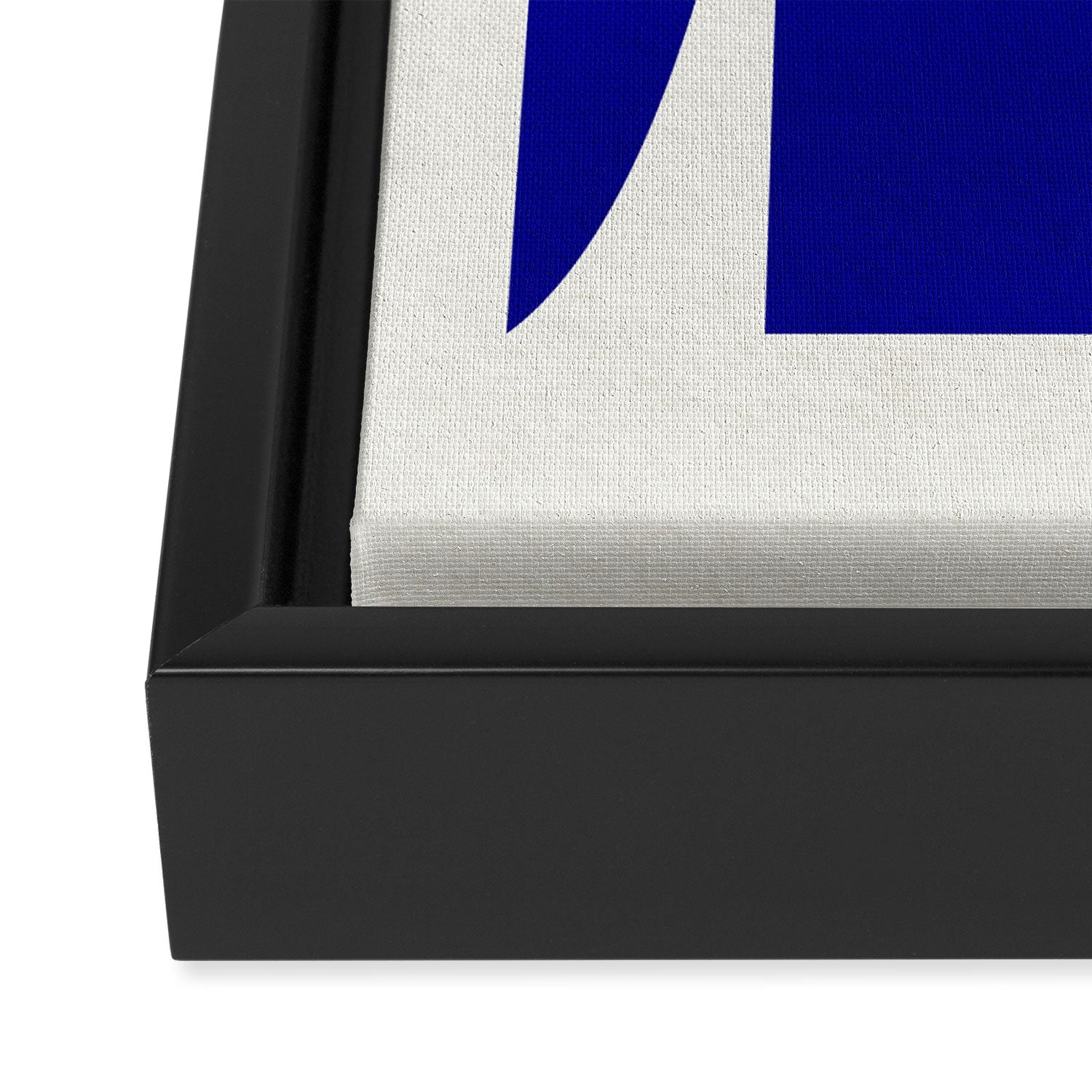 simple abstract shape-03 blue Framed Canvas Print Gallery Image 3