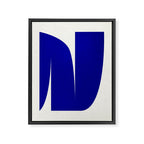 simple abstract shape-03 blue Framed Canvas Print Gallery Image 6