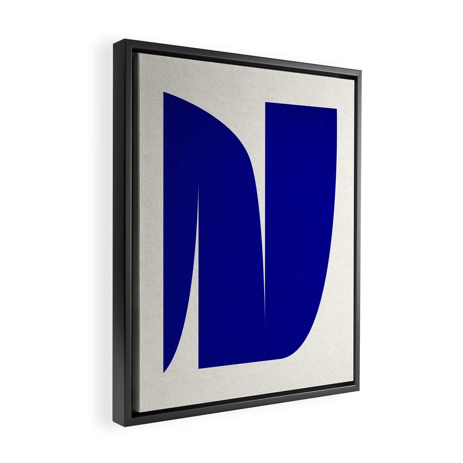simple abstract shape-03 blue Framed Canvas Print Gallery Image 2