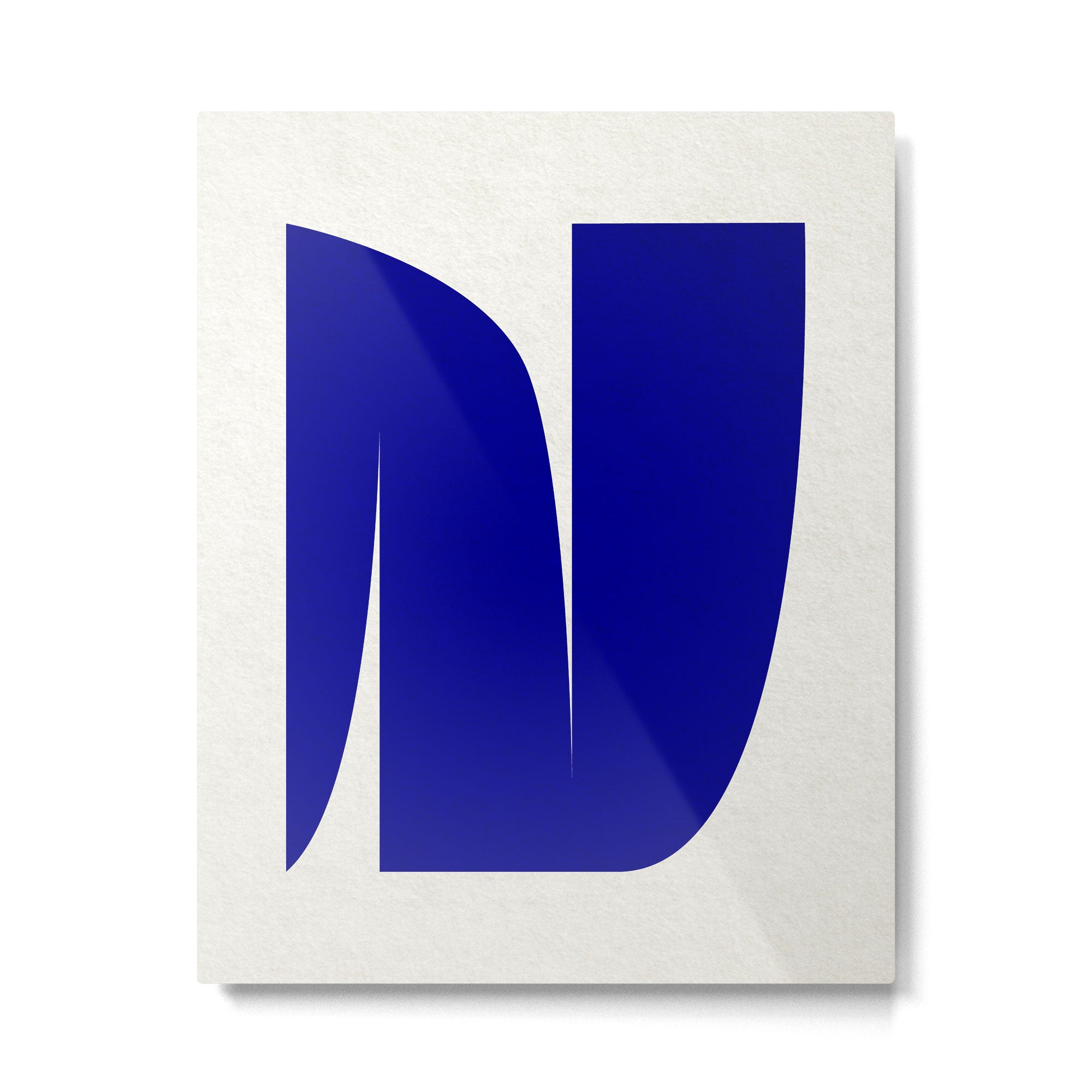 simple abstract shape-03 blue Metal Print Gallery Image 4