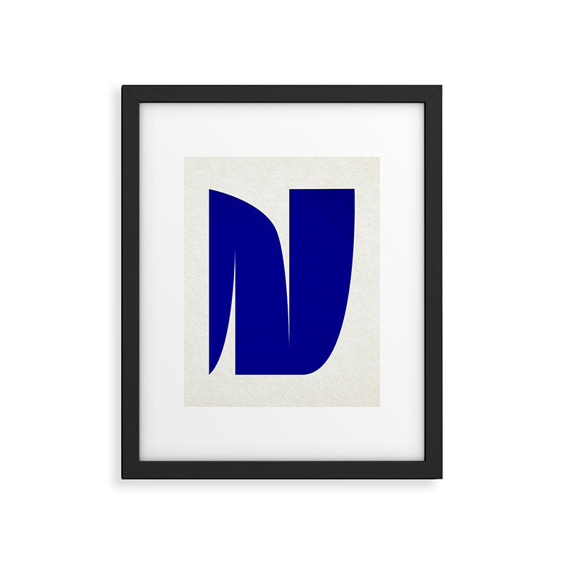 simple abstract shape-03 blue Framed Art Print Gallery Image 5