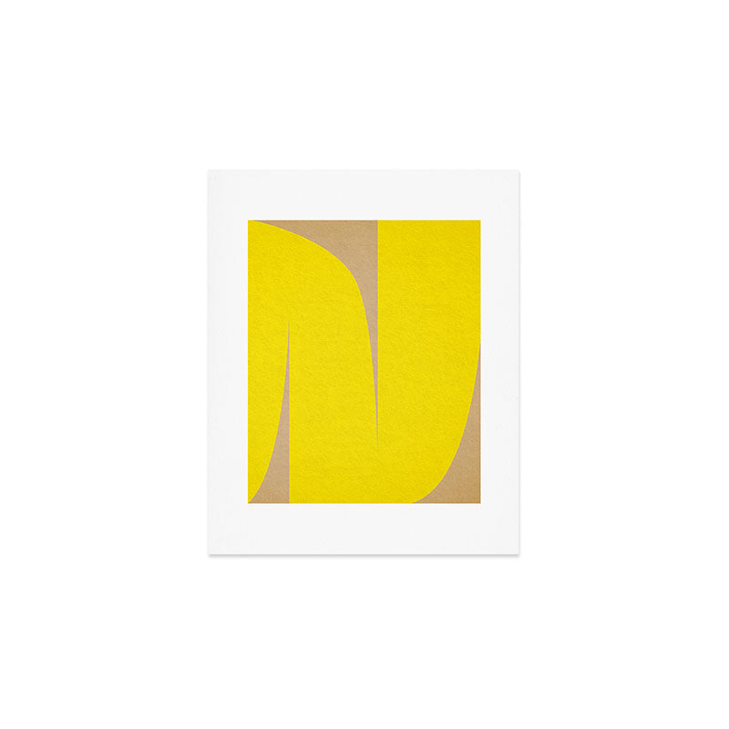 simple abstract shape-04 yellow Art Print Gallery Image 1