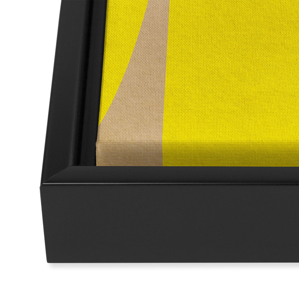simple abstract shape-04 yellow Framed Canvas Print Gallery Image 3