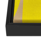 simple abstract shape-04 yellow Framed Canvas Print Gallery Image 3