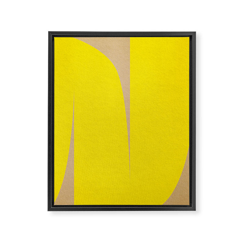 simple abstract shape-04 yellow Framed Canvas Print Gallery Image 6