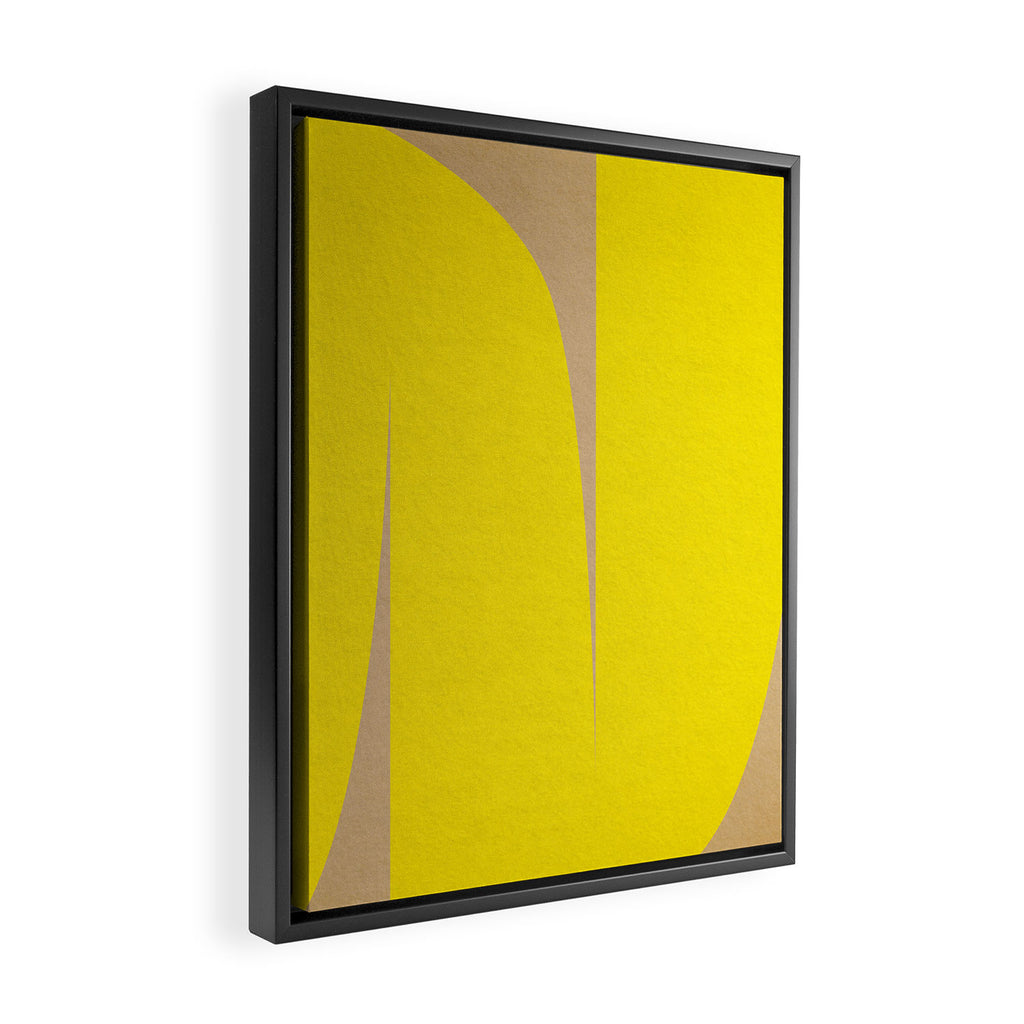 simple abstract shape-04 yellow Framed Canvas Print Gallery Image 2