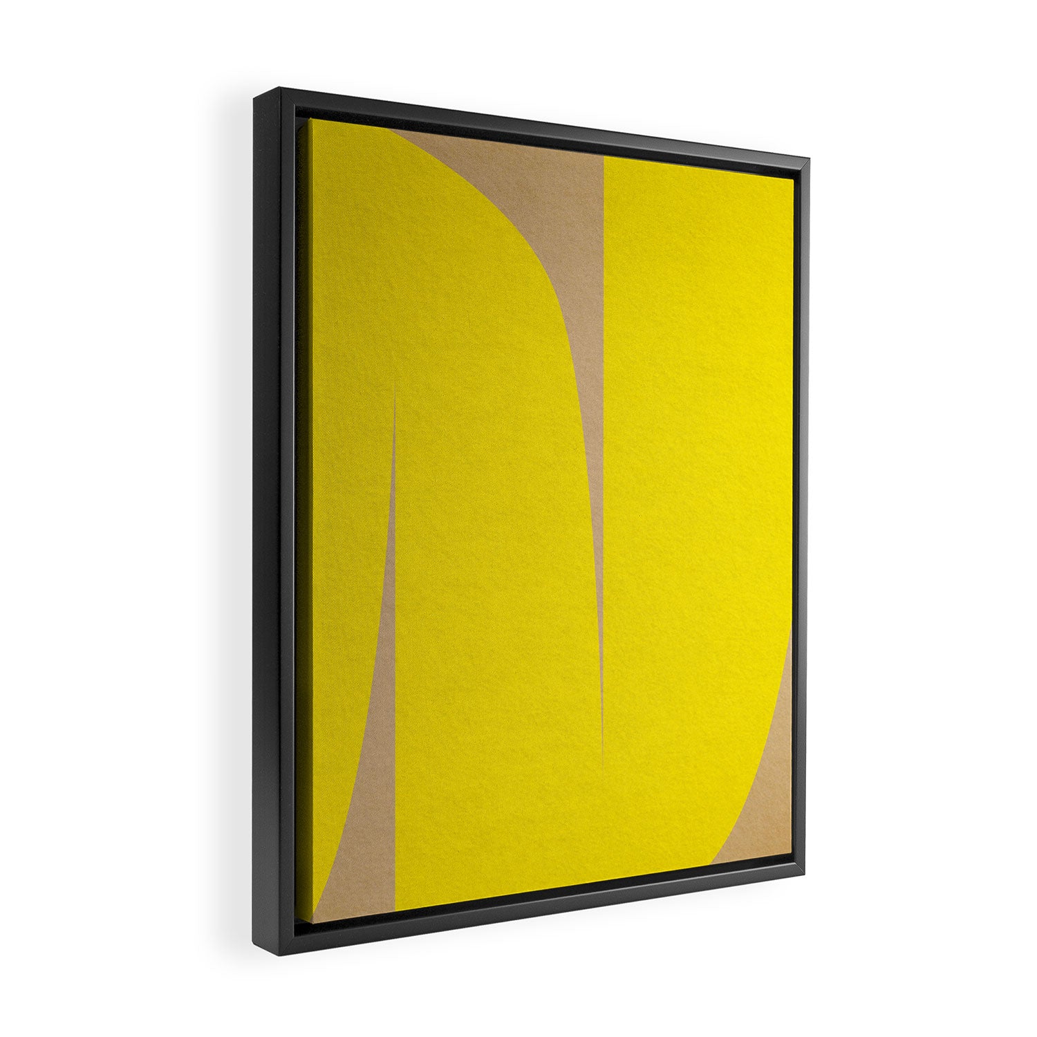 simple abstract shape-04 yellow Framed Canvas Print Gallery Image 2