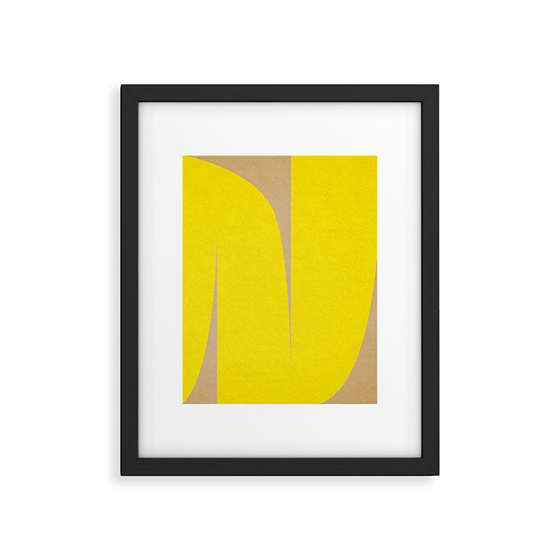 simple abstract shape-04 yellow Framed Art Print Gallery Image 5