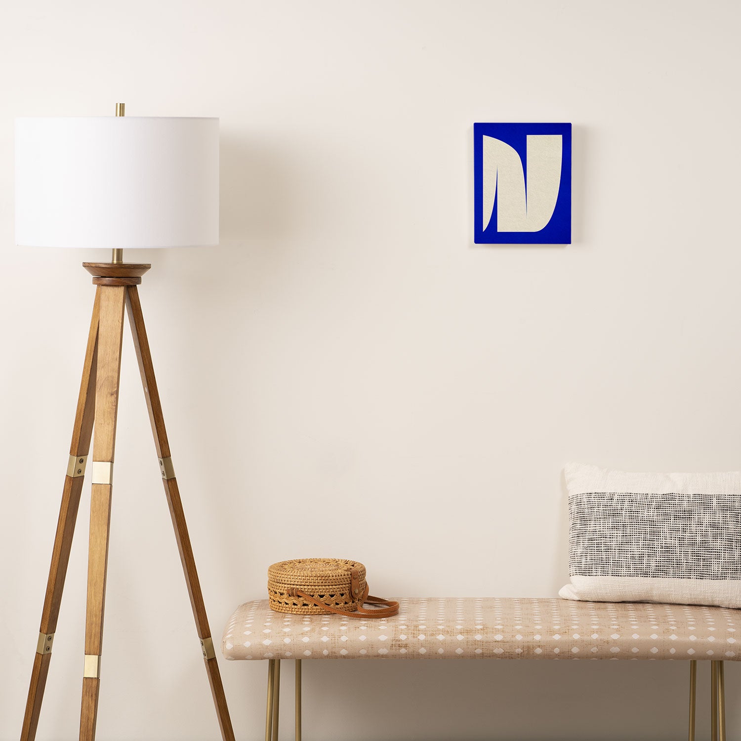 simple abstract shape-blue01 Canvas Print Gallery Image 2
