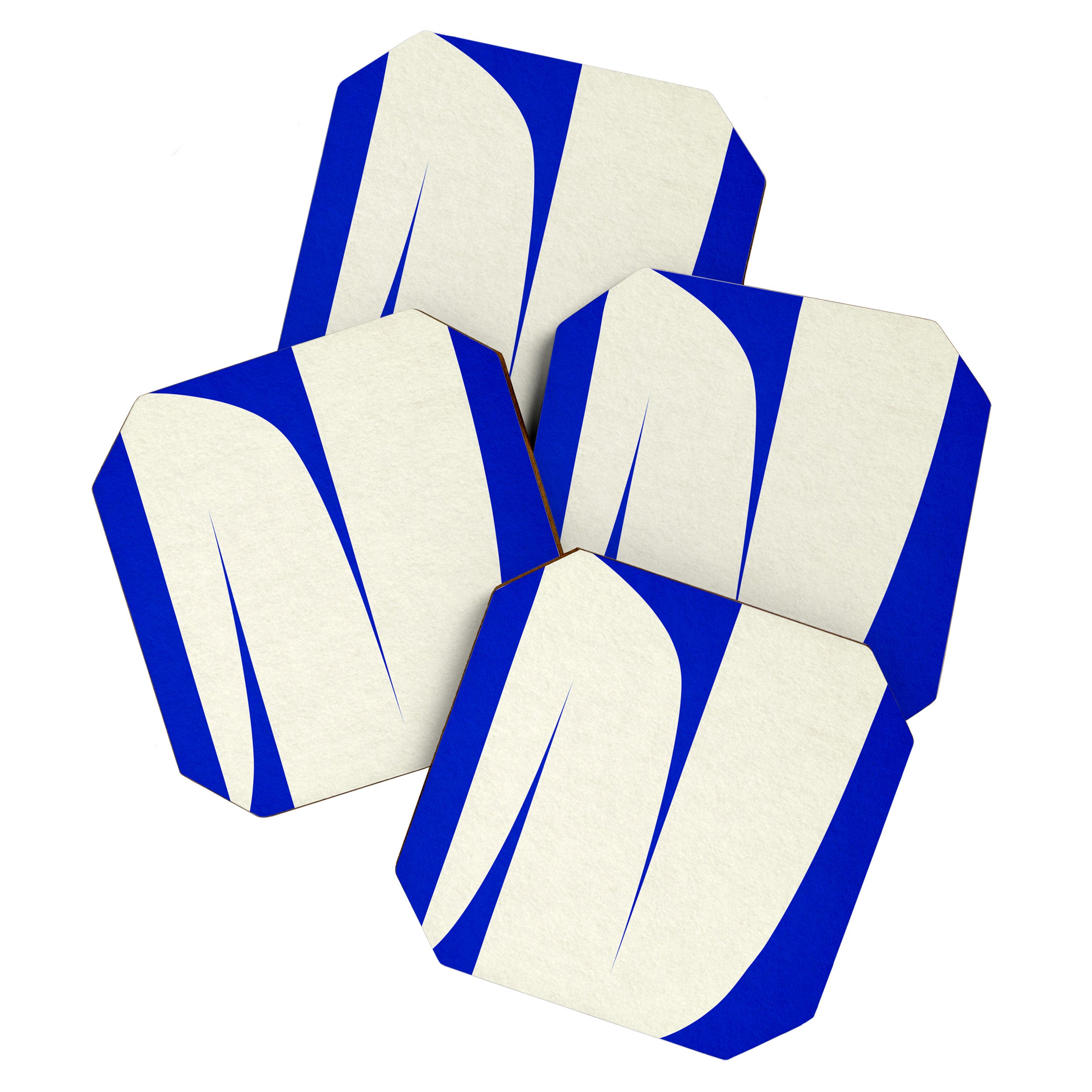 simple abstract shape-blue01 Coaster Gallery Image 1