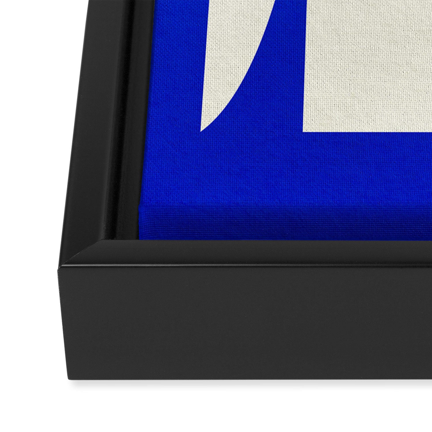 simple abstract shape-blue01 Framed Canvas Print Gallery Image 3