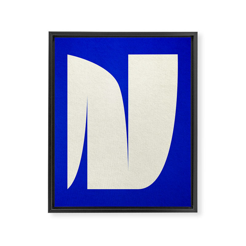 simple abstract shape-blue01 Framed Canvas Print Gallery Image 6