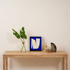 simple abstract shape-blue01 Framed Canvas Print Gallery Image 4