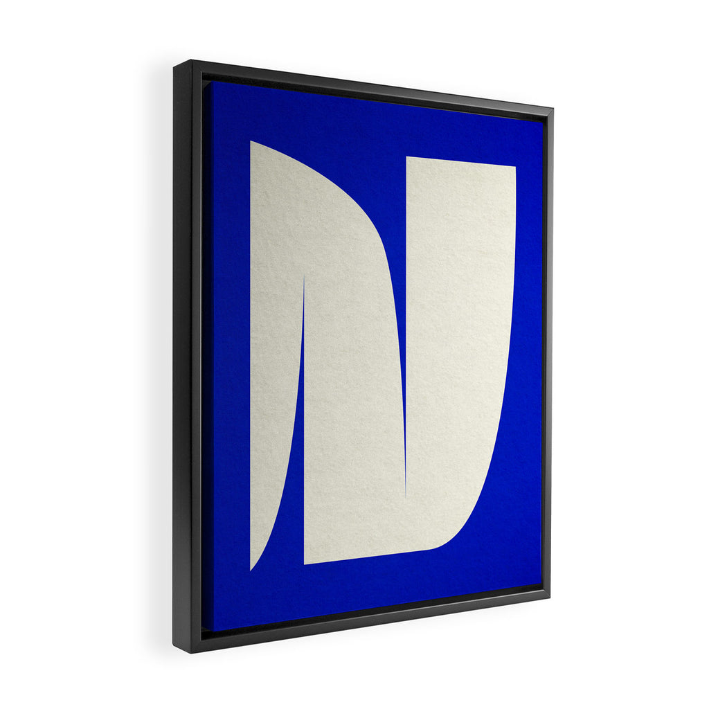 simple abstract shape-blue01 Framed Canvas Print Gallery Image 2