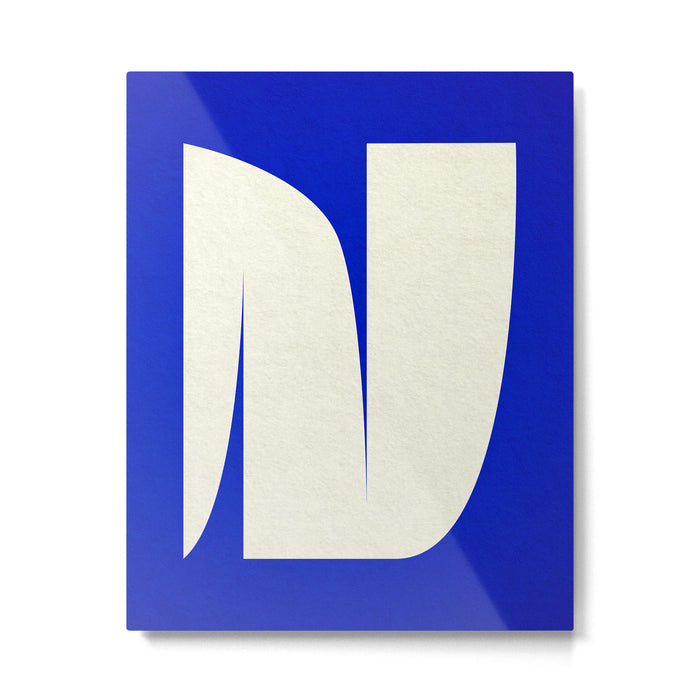 simple abstract shape-blue01 Metal Print Gallery Image 1