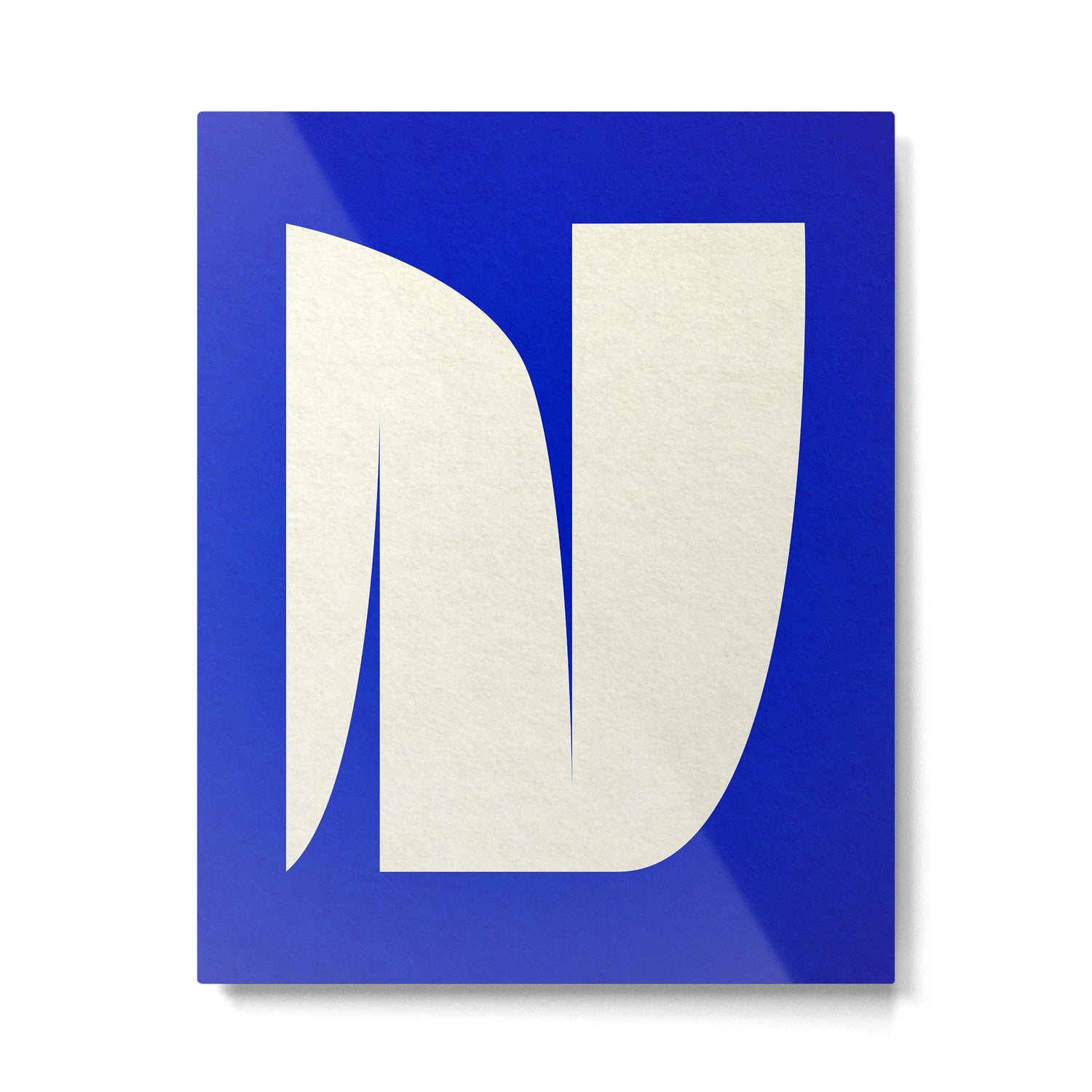 simple abstract shape-blue01 Metal Print Gallery Image 4