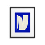 simple abstract shape-blue01 Framed Art Print Gallery Image 5