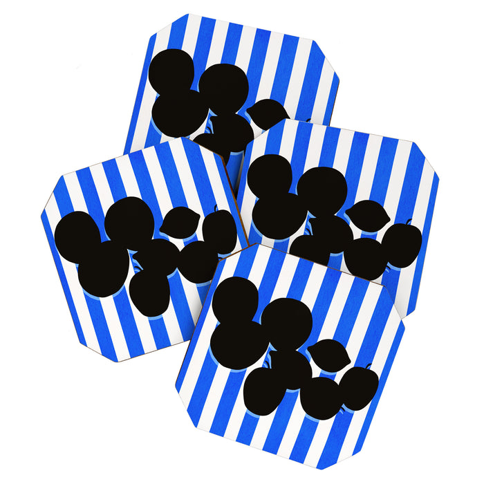 Still life - blue stripe Coaster Gallery Image 1