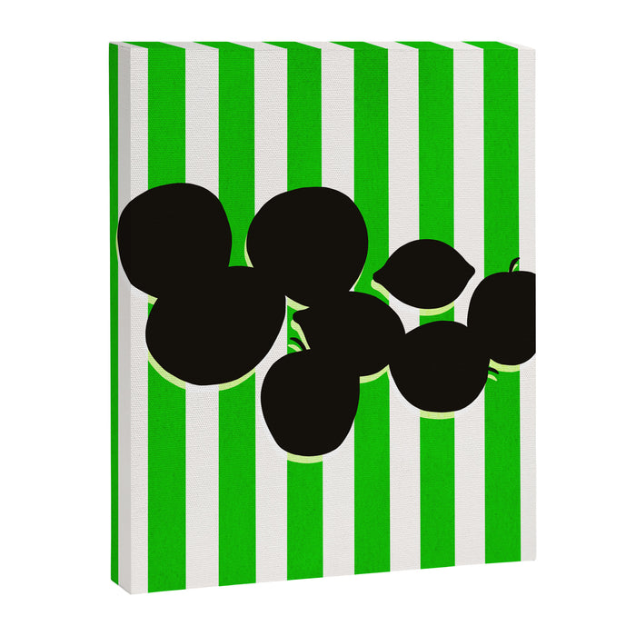 Still life - green stripe Canvas Print Gallery Image 1