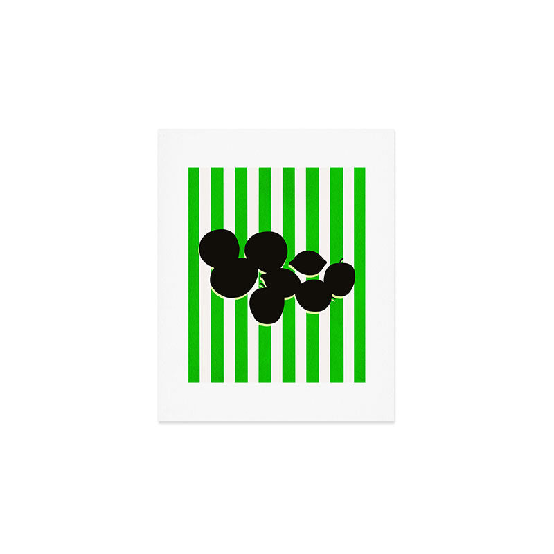 Still life - green stripe Art Print Gallery Image 1