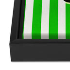 Still life - green stripe Framed Canvas Print Gallery Image 3