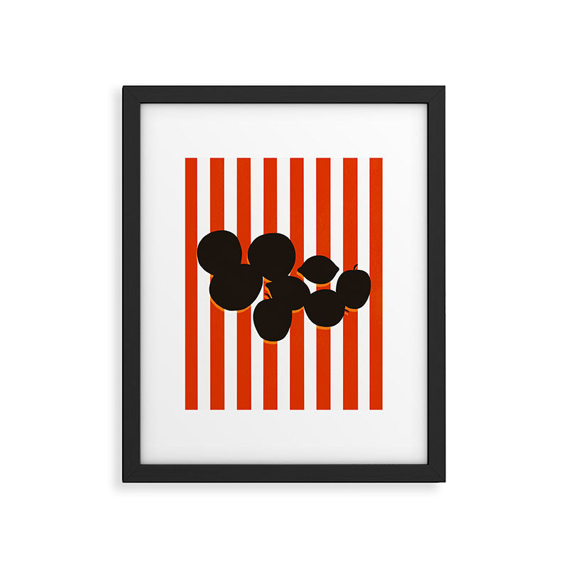 Still life - red stripe Framed Art Print Gallery Image 6