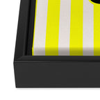 Still life- yellow stripe Framed Canvas Print Gallery Image 3