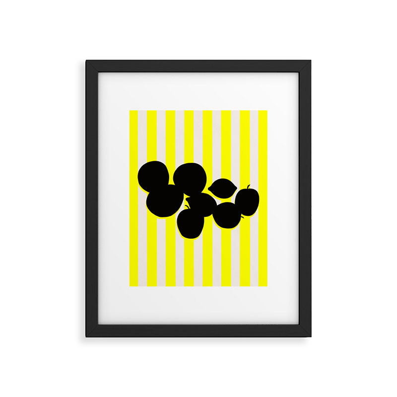 Still life- yellow stripe Framed Art Print Gallery Image 6