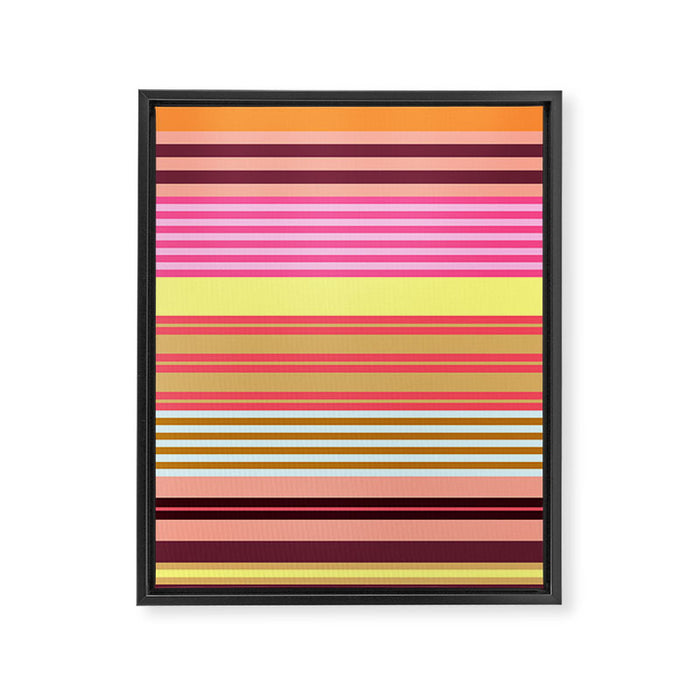 stripe pattern -bright Framed Canvas Print Gallery Image 1