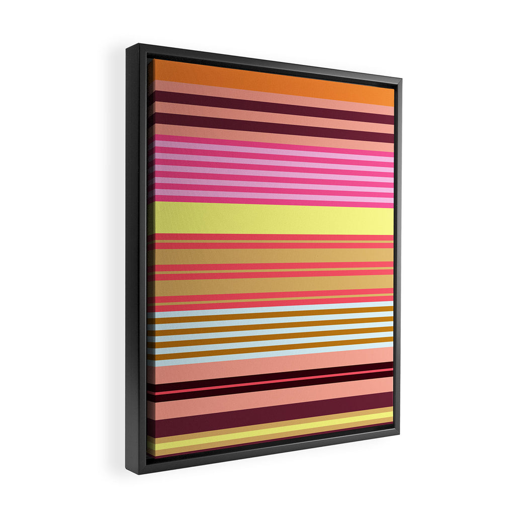 stripe pattern -bright Framed Canvas Print Gallery Image 2