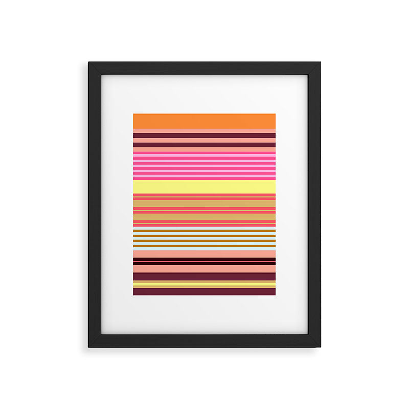stripe pattern -bright Framed Art Print Gallery Image 5