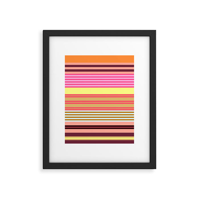 stripe pattern -bright Framed Art Print Gallery Image 1