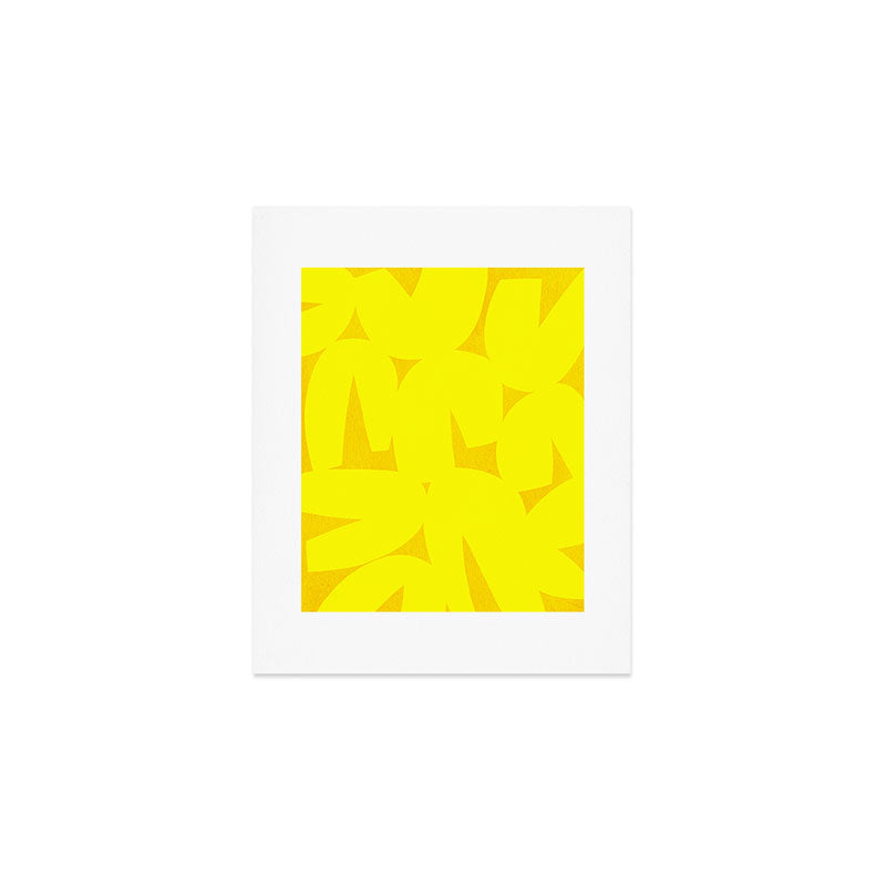 Yellow abstract shapes N02 Art Print Gallery Image 1