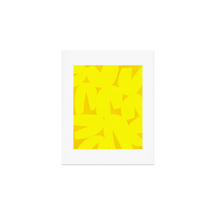 Yellow abstract shapes N02 Art Print Gallery Image 1