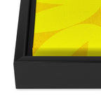 Yellow abstract shapes N02 Framed Canvas Print Gallery Image 3